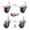 Service Caster 3 Inch High Temp Phenolic Swivel 3/8 Inch Stem Caster Total Lock Brake SCC, 2PK SCC-TSTTL20S314-PHRHT-381615-2-S-2 - alternate 5